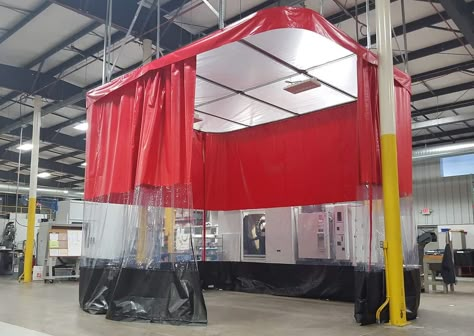 Spray Booth Curtains &Paint Booth Curtains / Curtain Walls Architecture Sections, Building Cabinets, Painting Area, Spray Paint Booth, Industrial Curtains, Woodsmith Plans, Curtain Divider, Curtain Walls, Warehouse Design