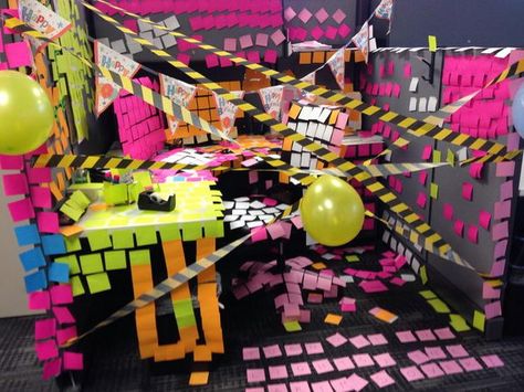 Birthday Cubicle Decorations. Birthday Cubicle Decorations, Birthday Decorations Office, Cubicle Birthday Decorations, Diy Cubicle, Office Birthday Decorations, Birthday Pranks, Cubicle Decorations, Office Christmas Gifts, Boss Christmas Gifts