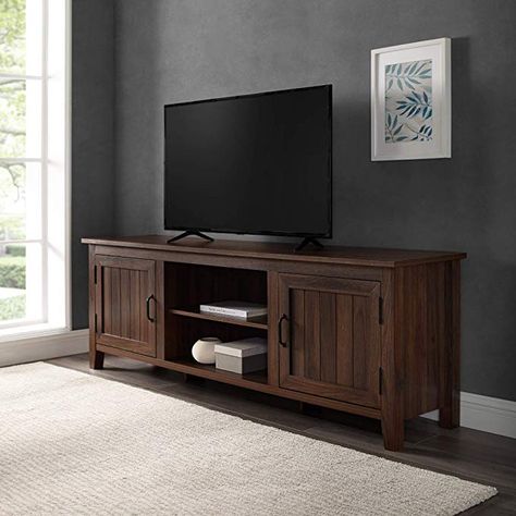 Dark Forest Room, Small Living Room Tv, Tv Cupboards, Walnut Furniture Living Room, Pallet Entertainment Centers, Console Dimensions, Walnut Living Room, Tv Media Console, Built In Entertainment Center