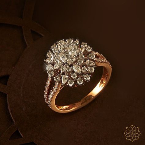 Indian Diamond Rings Design, Indian Diamond Ring, Daimon Rings For Women, Bridal Rings Indian Gold, Gold Engagement Rings Indian, Real Diamond Rings Unique, Indian Diamond Rings, Indian Gold Ring, Indian Engagement Ring