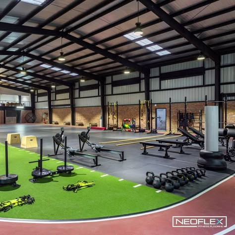 Warehouse Gym Design, Baseball Facility, Fitness Design Gym, Gym Building, Rubber Gym Flooring, Sports Training Facility, Warehouse Gym, Gym Designs, Gym Flooring Rubber