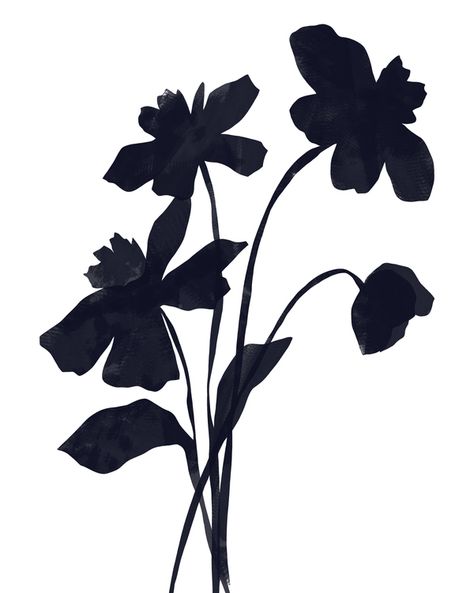 Floral Silhouette No. 1 at ArtfullyWalls, #blackandwhite #black #white #floral #flowers #botanical #silhouette #homeinspiration #styleithappy #homedetails #dreamhome #housegoals #interiorlovers #designinspo #decorinspo #interiordecor #interiordesign #artfullywalls #gallerywall #gallerywalldecor #gallerywallinspo #artprints #stellarspaces #homeinspiration #rockininteriors #sorealhomes #interiorlovers #interiorstyling #styleithappy #artfullywalls #gallerywall #gallerywallinspo#affordableartprints Flower Silohettes, Black And White Silhouette Art, Botanical Silhouette, Plant Silhouette, Flowers Silhouette, Flat Flowers, Shadow Illustration, Single Flowers, Flower Shadow