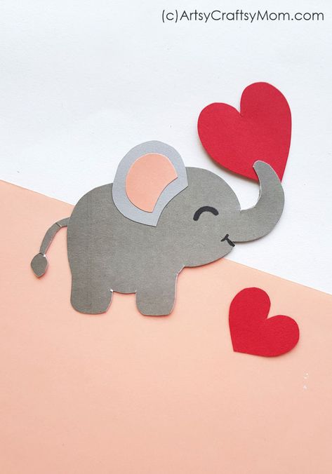 Elephant Diy Crafts, Elephant Crafts For Preschool, Elephant Crafts For Kids, Vbs Jungle, Elephant Craft, Elephant Valentine, Fox Valentine, Parrot Craft, Cupcake Liner Crafts