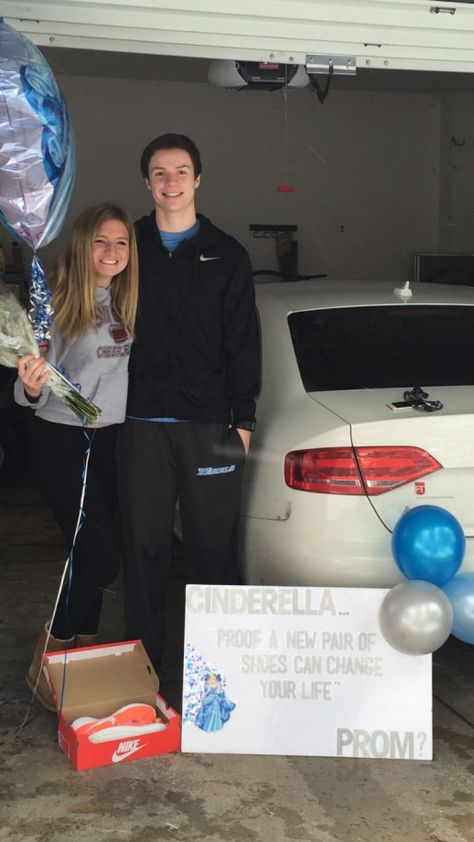 Cinderella Promposal  #promposal #howtogethimtopropose Cinderella Promposal, Cinderella Prom, Get Him To Propose, Dance Proposals, Ship Goals, Navy Ball, Cute Prom Proposals, Prom Proposals, Sadie Hawkins