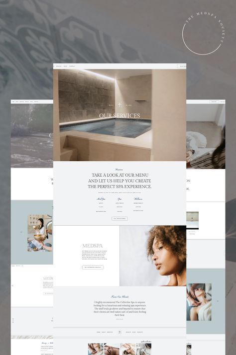 Unleash the power of The MedSpa Society's Website templates – tailored for MedSpa, Aesthetics, and Beauty businesses. Elevate your online presence with the Collective template: classic, coastal, and fully customizable. No code needed, just drag & drop for a conversion-driven, SEO-ready, and responsive site. Bring the ambiance of your space to life without breaking the bank! Med Spa Marketing, Marketing Case Study, Logo Colors, Modern Website Design, Classic Coastal, Portfolio Website Design, Coastal Modern, Blog Layout, Make Business