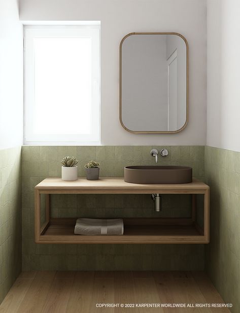 Home Decor japandi Style Bathroom Interior design | modern scandinavian bathroom When it comes to bathroom design, the Japandi aesthetic is characterized by clean lines, natural materials, and a minimalistic approach. This design style takes its cues from Japanese and Scandinavian design, two styles that are known for their simplicity and functionality. Japanese Minimalist Bathroom, Powder Room Color Ideas, Japanese Bathroom Design Small Spaces, Modern Japanese Bathroom, Japandi Style Bathroom, Modern Scandinavian Bathroom, Japandi Bathroom Design, Japanese Bathroom Design, Minimalist Small Bathrooms