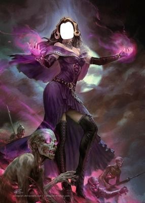 Necromancer Witch, Liliana Vess, Witches Art, Mtg Art, Magic Women, Karakter Disney, Witch Art, Arte Fantasy, Dnd Characters