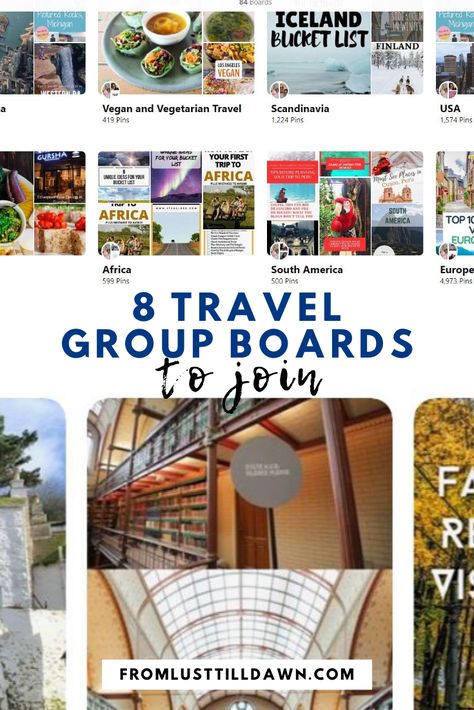 To get more views on your travel blog, check out these Pinterest travel group boards to join. There's a list and instructions on how to join them. #pinterestgroupboards #pinterestmarketing #travelblogger #travelgroupboards #travelboards #travelblogging #travelbloggingtips #pinterestboards Travel Group Boards On Pinterest To Join, Travel Blogging For Beginners, Travel Group Boards, Group Boards To Join, Boards To Join, Buying A Business, Blog On Pinterest, Africa Bucket List, Pinterest Group Boards