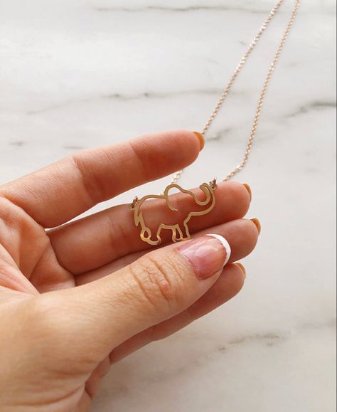 Elephant, charm, pendant, necklace Temple Jewelry Necklace, About Happiness, Elephant Necklace, Look Of The Day, Instagram Worthy, Best Of The Best, Temple Jewellery, Elegant Necklaces, Baby Elephant