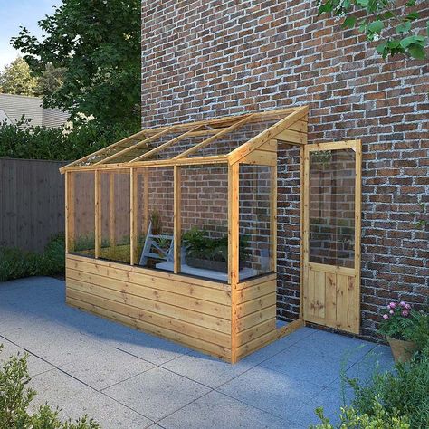 Serre Diy, Wooden Greenhouse, Diy Greenhouse Plans, Lean To Greenhouse, Lean To, Wooden Greenhouses, Backyard Greenhouse, Greenhouse Plans, Mini Greenhouse