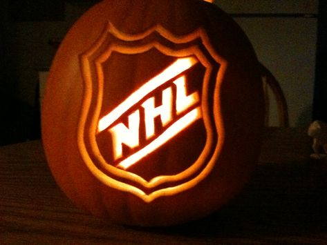 Hockey Halloween Costume Ideas to Light the Lamp | The Pink Puck Hockey Pumpkin Carving, Hockey Halloween Costume, Hockey Pumpkin, Pumpkin Board, Hockey Halloween, Pumkin Carving, Creative Pumpkin Carving, Best Friend Halloween Costumes, Pumpkin Carving Designs