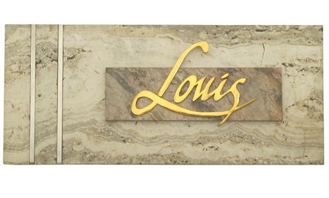 Description  Combination of polished Italian marble & rough copper slate, with 2 vertical brush steel stripe. Adorned with hand calligraphed buff brass letters.  Gift Ideas	:	Housewarming Greetings, Housewarming Gift, Anniversary Gifts.  Classification	:	Home Accessories and Decorative Ideas, Interiors.  Occasions	:	Griha Pravesh, House Warming, Festivals, Anniversary, Parties, Marriage, Gifts, Wedding Gifts.  Price: On request  Delivery Charges Excluded Letters Gift Ideas, Housewarming Greetings, Brass Letters, Letters Gift, Door Name Plates, House Name Signs, Door Name, Marble Pictures, Name Plates For Home