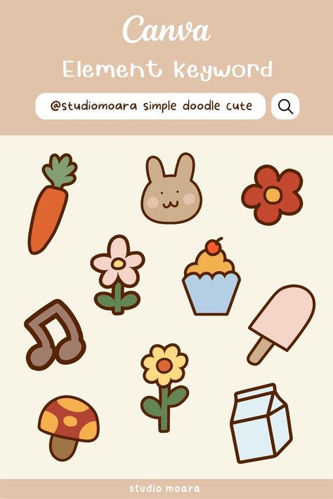 Doodle Cute, Graphic Shapes Design, Keyword Elements Canva, Desain Buklet, Cute Doodle, Canvas Learning, First Youtube Video Ideas, Canva Element, Floral Drawing