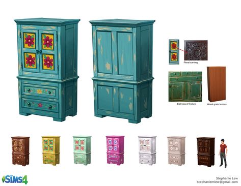 Sims 4 Distressed Cc, Sims 4 Eclectic Cc, Furniture Concept Art, Sims 4 Cc Dressers, Sims 4 Dresser, Visdev Portfolio, Mm Furniture, Movie Hangout, Sims 4 Get Together