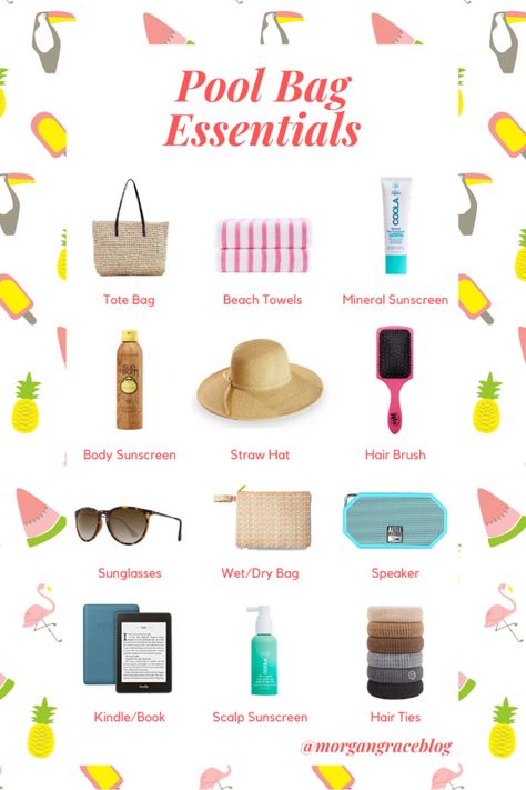 Things To Pack For A Pool Day, Pool Day Checklist, What To Pack For A Pool Party, What To Pack To The Pool, Holiday Must Haves Summer, Pool Party Packing List, What To Pack For A Pool Day, River Must Haves, Swimming Essentials List