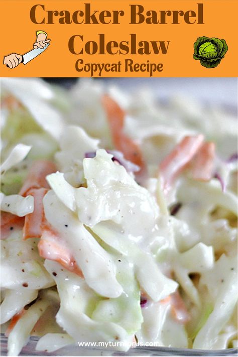 This copycat cracker barrel coleslaw recipe is made with miracle whip coleslaw dressing.  This is a super easy copy cat cracker barrel slaw recipe that tastes like the real thing. Cracker Barrel Coleslaw Dressing, Coleslaw With Ranch Dressing, Cracker Barrel Coleslaw Recipe, Miracle Whip Coleslaw Dressing, Culvers Coleslaw Recipe, Copycat Restaurant Recipes Cracker Barrel, Ranch Coleslaw Recipe, Copycat Coleslaw Recipe, Copycat Coleslaw