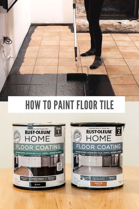 Painting Floor Tile, Painted Bathroom Floors, Diy Painted Floors, Paint Floor, Tile Floor Diy, Painted Vanity Bathroom, Recycled Kitchen, Entryway Tile, Painting Tile Floors