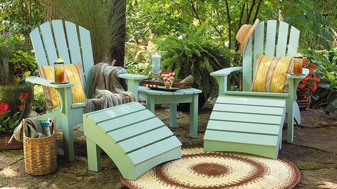 The Best Garden Seating Options for the Cabin Outdoor Furniture Ideas Backyards, Adirondack Furniture, Mark 6, Garden Wallpaper, Camper Ideas, Diy Camper, Lawn Chairs, Garden Seating, Adirondack Chairs