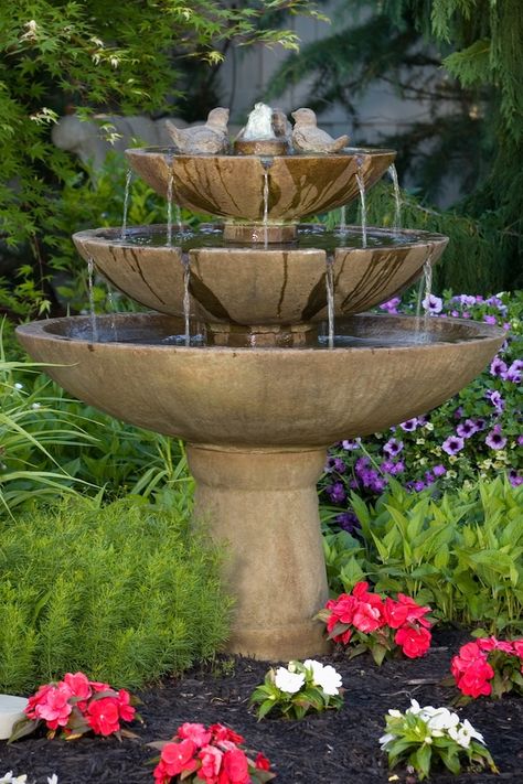 Stone Garden sells an impressive selection of fountains, from traditional to contemporary.   If you don’t find the perfect fountain in stock, we can special order from our catalogue collections. #wilmingtonnc #outdoorliving #gardencenter #fountain #stonegarden Water Fountain Design, Concrete Fountains, Outdoor Water Features, Garden Water Feature, Fountains Backyard, Indoor Water Fountains, Tabletop Fountain, Water Fountains Outdoor, Indoor Fountain