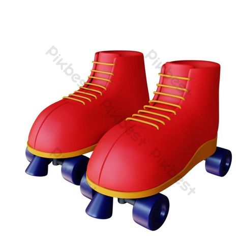 Blue Roller Skates, Png Free Download, Picture Illustration, Roller Skates, Front View, 3d Rendering, Graphic Design Templates, Free Graphic Design, Image Design