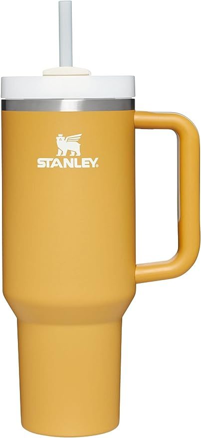 Brand: Stanley Material: Stainless Steel Colour: Yarrow Capacity: 40 Fluid Ounces Special feature: Dishwasher Safe, Insulated Style: 40 oz Recommended uses for product: Travel Occasion: Work Included components: Tumbler, Reusable Straw, Screw on 3-position lid Shape: Round About this item YOUR DREAM TUMBLER: Whichever way your day flows, the H2.0 FlowState tumbler keeps you refreshed with fewer refills. Double wall vacuum insulation means drinks stay cold, iced or hot for hours. Stanley Products, Coffee Smoothie, Leyte, Stanley Quencher, Thermos Bottle, Tea Or Coffee, Insulated Cups, Mellow Yellow, Stanley Cup