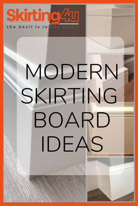 If you are decorating your room with a modern or contemporary style, this blog post will help you decide on the perfect modern skirting board design for you!  We cover what type of skirting board designs work best in modern interiors, as well as ideas on how to correctly size and add colour to your skirting boards to really add to a contemporary scheme. Skirting Wall Design, Floor Skirting Design, Skirtings And Architraves, Kitchen Skirting Boards, Paint Skirting Boards Same As Walls, Contemporary Skirting Board Ideas, Skirting And Architrave Ideas, Skirting Ideas For Homes, Modern Cornice Design