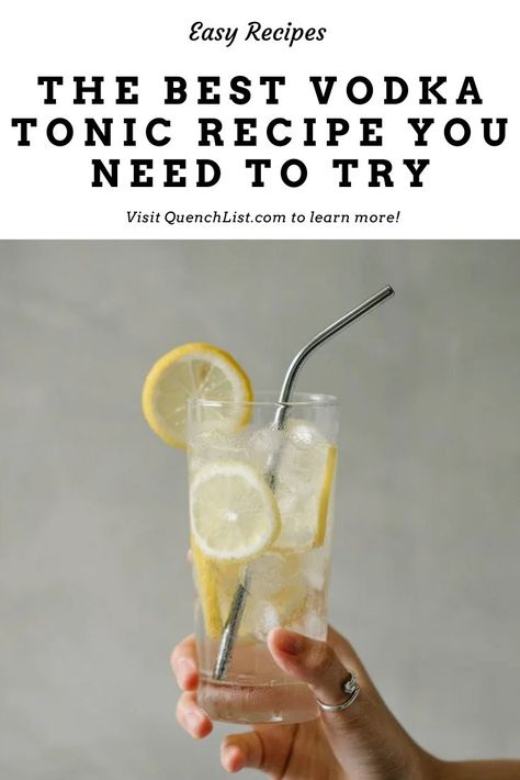 Vodka Tonic Recipe, How To Make Vodka, Best Vodka, Vodka Tonic, Tonic Recipe, Tonic Water, Foods With Gluten, Soft Drinks, Refreshing Drinks