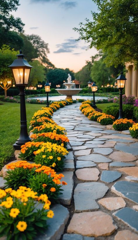 21 Front Walkway Ideas to Enhance Your Home’s Curb Appeal Front Walkway Ideas, Walkway Ideas, Front Walkway, Landscaping Inspiration, Step Inside, First Impression, Walkway, The Stage, Curb Appeal