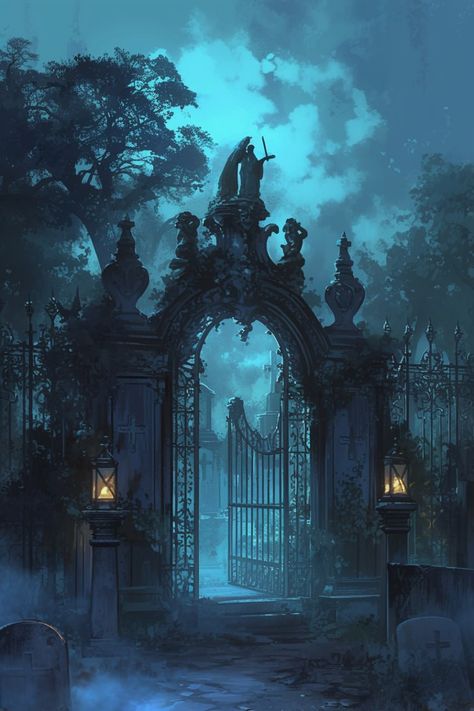 Pirates Cove, Concept Art Tutorial, Forgotten Realms, Fantasy Places, Spooky Scary, Medieval Fantasy, Environmental Art, Halloween House, Graveyard