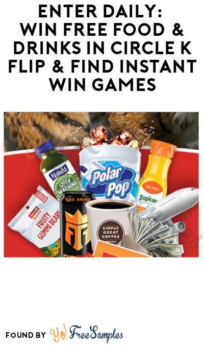 Enter Daily: Win FREE Food & Drinks in Circle K Flip & Find Instant Win Games - Yo! Free Samples https://yofreesamples.com/contests/enter-daily-win-free-food-drinks-in-circle-k-flip-find-instant-win-games/ Sour Worms, Instant Win Games, Total Body, Gummy Bears, Free Food, Drinks