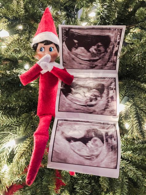 Baby Reveal Ideas Christmas, Elf On The Shelf Baby Announcement, Grinch Baby Announcement, Elf Gender Reveal Ideas, Baby 2 Christmas Announcement, Elf On Shelf Baby Announcement, Pregnancy Christmas Announcement, Elf On The Shelf Gender Reveal, Elf Pregnancy Announcement