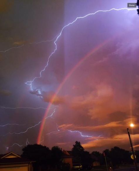 Courtesy of Jennifer Garcia, Abilene, TX.  Late May, 2015. Lightning Photography, End Of The Rainbow, Sky Pictures, Fantasy City, Pretty Sky, Nature Aesthetic, Pretty Places, Sky Aesthetic, Aesthetic Photography