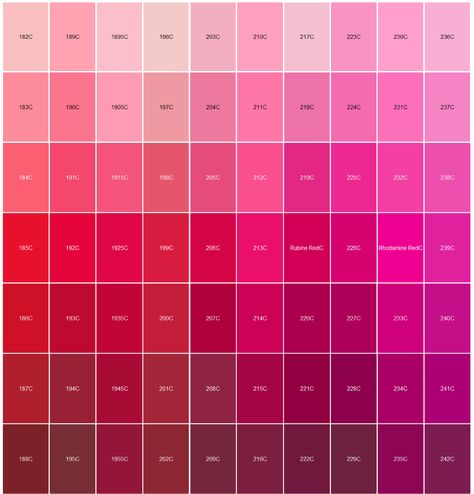 Pantone Colour Chart Pink Color Chart, Pantone Color Chart, Hexadecimal Color, Color Mixing Chart, Hex Color Palette, Color Palette Pink, Color Palate, Color Palette Design, Colour Board