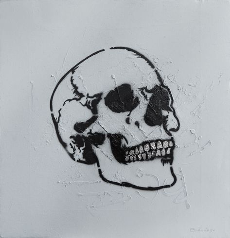 #contemporaryart #dmitrybuldakov #art #spraypaint #skull #painting #buldakovartist #buldakov Spray Paint Skull, Dada Painting, Silver Teeth, Acrylic Spray Paint, Skeleton Bones, Spray Paint On Canvas, Skull Painting, Graffiti Painting, Skeleton Art