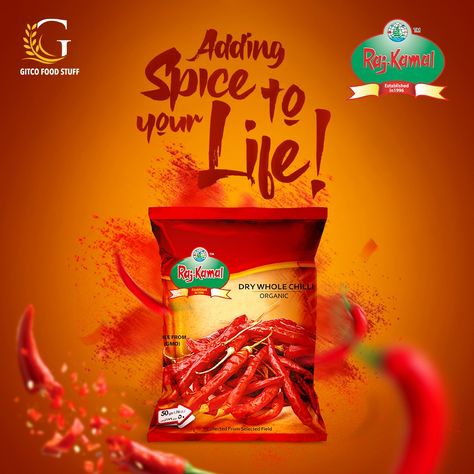 Adding spice to your life! #chillipowder #gitcofoodstuff #foodproducts #gitco #spices #gitcospices #spicepowders Spices Creative Post, Spice Creative Ads, Spices Poster Design, Spices Social Media Post, Masala Creative Ads, Spices Creative Ads, Spices Ads, Spice Advertising, Spices Branding