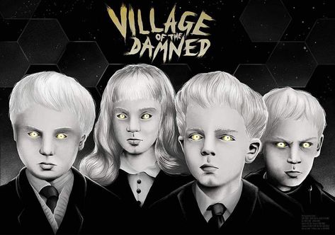 Village Of The Damned (1995) [1080  758] by Nalle Mielone Cool Movie Posters, Children Of The Corn, Best Movie Posters, Alternative Movie Posters, As Humans, Artist Websites, Small Town, Small Towns, Movie Poster