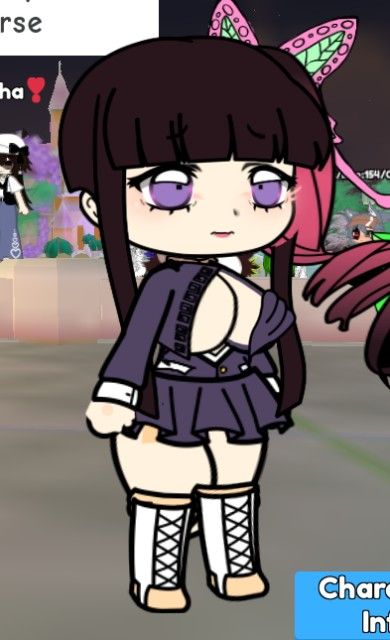 Nezuko Hair, Gacha Online Outfits, Gacha Online Oc, Old Uniform, Gacha Online, Body Part Drawing, Anime Inspired Outfits, Gacha Oc, Internet Funny