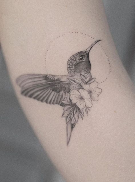 40+ Small Hummingbird Tattoo Ideas Small Remembrance Tattoos, Hummingbird Tattoo Black, Hummingbird Tattoo Ideas, Hummingbird Flower Tattoos, Hummingbird Tattoos, Small Hummingbird Tattoo, Shoulder Cap Tattoo, Remembrance Tattoos, Birth Flower Tattoos