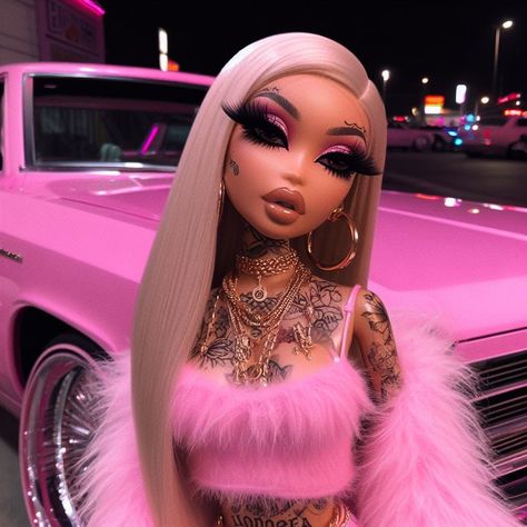 PinkMoon Goddesz added a new photo. - PinkMoon Goddesz Y2k Fashion Outfit, Black Bratz Doll, Cheerleading Hairstyles, Brat Doll, Cartoon Character Tattoos, Bratz Inspired Outfits, Doll Aesthetic, Barbie Model, Pink Y2k