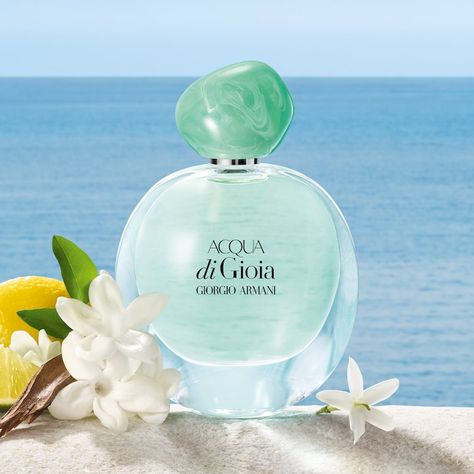 Acqua di Gioia - Armani Beauty | Sephora Perfume Armani, Giorgio Armani Perfume, Armani Perfume, Jasmine Fragrance, Fresh Perfume, Giorgio Armani Beauty, Luminous Silk Foundation, Feminine Fragrance, Armani Beauty