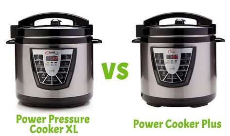 The Differences Between the Power Pressure Cooker XL and the Power Pressure Cooker Plus via @corriecooksblog Power Cooker Plus, Power Pressure Cooker Xl Recipes, Pressure Cooker Xl, Power Pressure Cooker, Best Pressure Cooker, Pressure Canner, Electric Pressure Cooker, Pressure Canning, Pressure Cookers