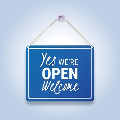 We Are Open Sign, Yes We Are Open, Out Of Order Sign, Open Business, Invitation Card Format, Were Open, Business Branding Inspiration, Construction Signs, Open Sign