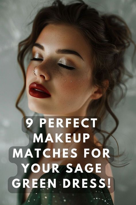 Curious how to enhance that chic sage green dress with makeup? Click to uncover the best color palettes and tips! 💚👗 #MakeupForGreenDress #MakeupPalette #EventReady Sage Color Dress, Green Dress Makeup, Best Color Palettes, Stunning Makeup Looks, Prom Makeup For Brown Eyes, Green Eyes Pop, Plum Lipstick, Green Eyeliner, Green Wedding Dresses