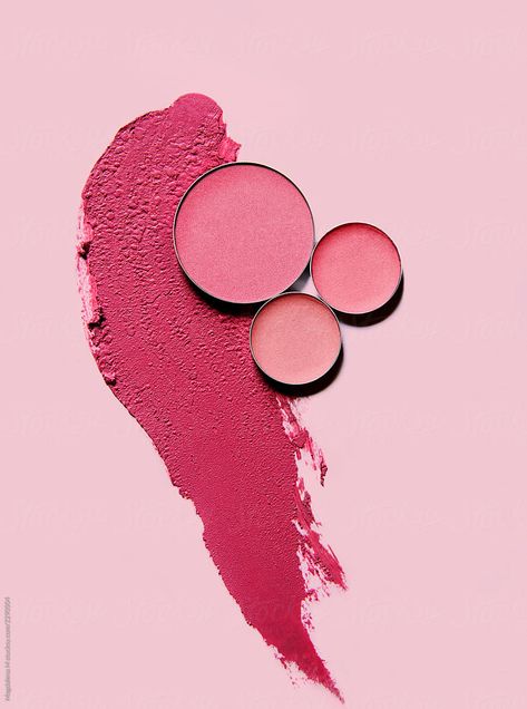 Pink Makeup Products Aesthetic, Blush Product Photography, Makeup Cosmetics Photography, Makeup Product Photography, Makeover Aesthetic, Blush Aesthetic, Blush Swatches, Blush Photography, Creme Blush