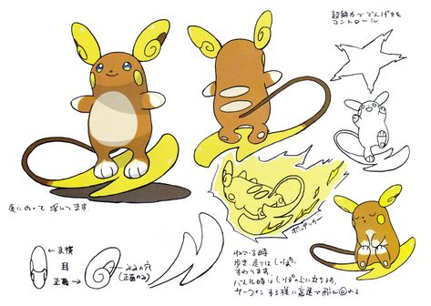 Pokemon Reference Sheet, Alolan Raichu, Pokemon Concept Art, Pokemon Concept, Concept Art Books, Pokemon Lugia, Pokemon Sketch, Pokemon Alola, Art Pokemon