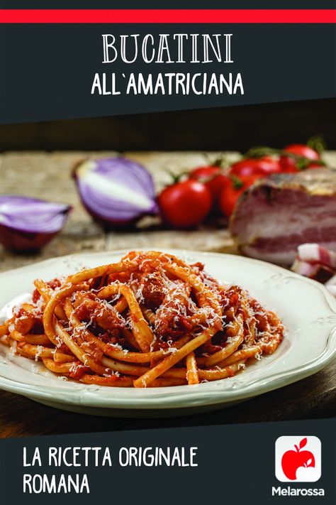 Bucatini all’amatriciana: la ricetta originale romana Pasta Bucatini, Bucatini Amatriciana, Spaghetti Amatriciana, Pasta All Amatriciana, Spaghetti All Amatriciana, Pasta Amatriciana, All Amatriciana, Little Italy, Good Eats