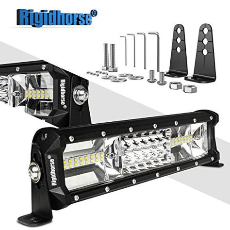 LED Light Bar Rigidhorse Triple Row 12 Inch 108W LED Work Light Spot Flood Combo LED Lights Led Bar Driving Lights Jeep Off Road Lights SUV Lighting With Adjustable Mounting Bracket *** To view further for this item, visit the image link. (This is an affiliate link) #carbodycoverwaterproof Car Body Cover, Welding Rigs, Boat Lights, Off Road Lights, Headlight Lens, Led Bar, Led Light Bar, Led Work Light, Lights Led