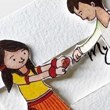 QuinnsArte by Quinal Malara on Instagram: "Easy DIY Rakhi Card❤️🫶🏻" Rakhi Cards, August 25, Easy Diy, On Instagram, Quick Saves, Instagram