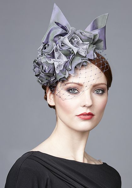 Rachel Trevor Morgan Millinery | Spring Summer 2017 | R1761 Mini hydrangea petal pillbox with veil and bow Veil Bow, Rachel Trevor Morgan, Occasion Hats, Couture Hats, Silk Hydrangeas, Ladies Hats, Hats And Fascinators, Fancy Hats, Head Pieces