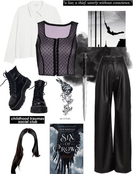 Female Villain Aesthetic Outfit, Female Villain Outfit, Six Of Crows Outfit, Six Of Crows Inej, Autumn Core, Outfit Aesthetics, Female Villains, Halloween Inspo, Six Of Crows